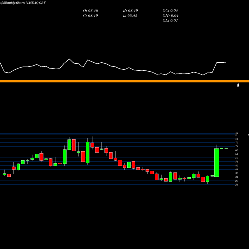Monthly charts share GBT Global Blood Therapeutics, Inc. NASDAQ Stock exchange 