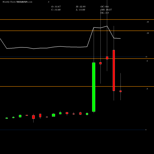 Monthly charts share NPA New Providence Acquisition Corp Cl A NASDAQ Stock exchange 
