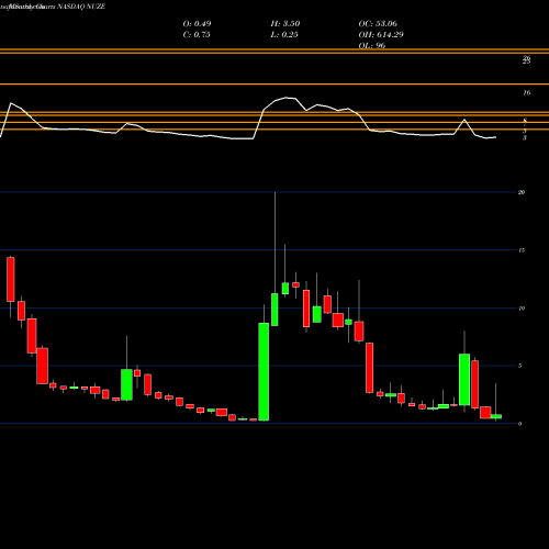 Monthly charts share NUZE Nuzee Inc NASDAQ Stock exchange 