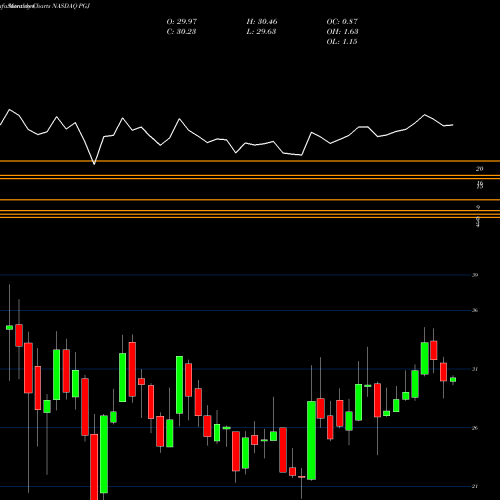Monthly charts share PGJ Invesco Golden Dragon China ETF NASDAQ Stock exchange 
