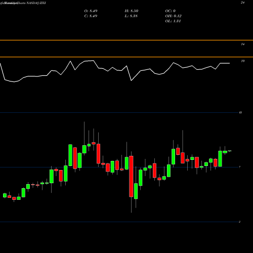 Monthly charts share ZIXI Zix Corporation NASDAQ Stock exchange 