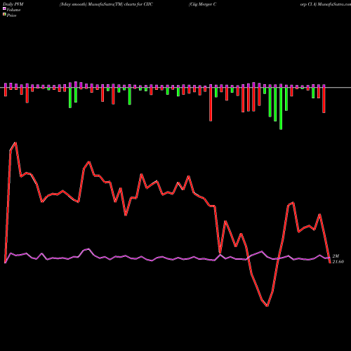 PVM Price Volume Measure charts Ciig Merger Corp Cl A CIIC share NASDAQ Stock Exchange 