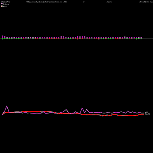 PVM Price Volume Measure charts IShares Broad USD Investment Grade Corporate Bond ETF USIG share NASDAQ Stock Exchange 