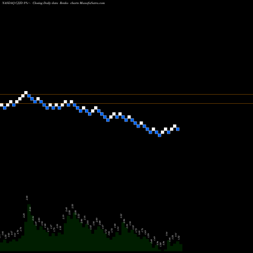 Free Renko charts China Jo-Jo Drugstores, Inc. CJJD share NASDAQ Stock Exchange 