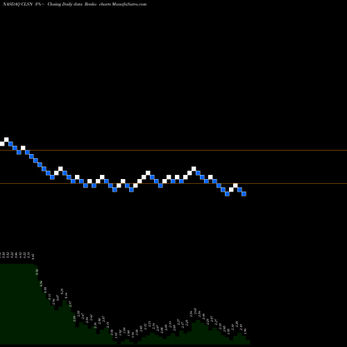 Free Renko charts Celsion Corporation CLSN share NASDAQ Stock Exchange 