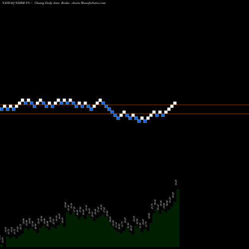 Free Renko charts NeuroDerm Ltd. NDRM share NASDAQ Stock Exchange 