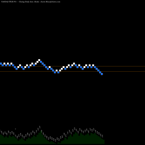 Free Renko charts TigerLogic Corporation TIGR share NASDAQ Stock Exchange 