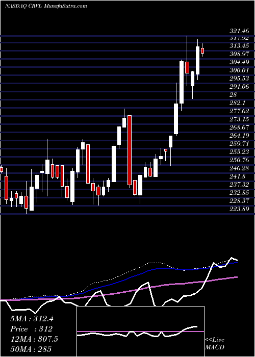  weekly chart CorvelCorp