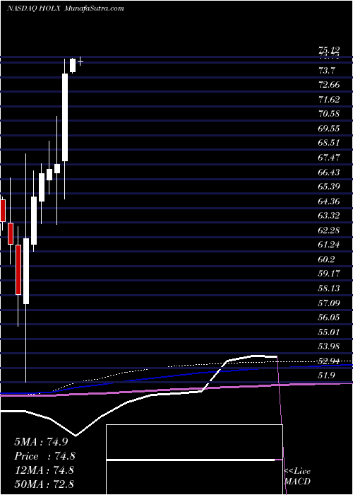  monthly chart HologicInc