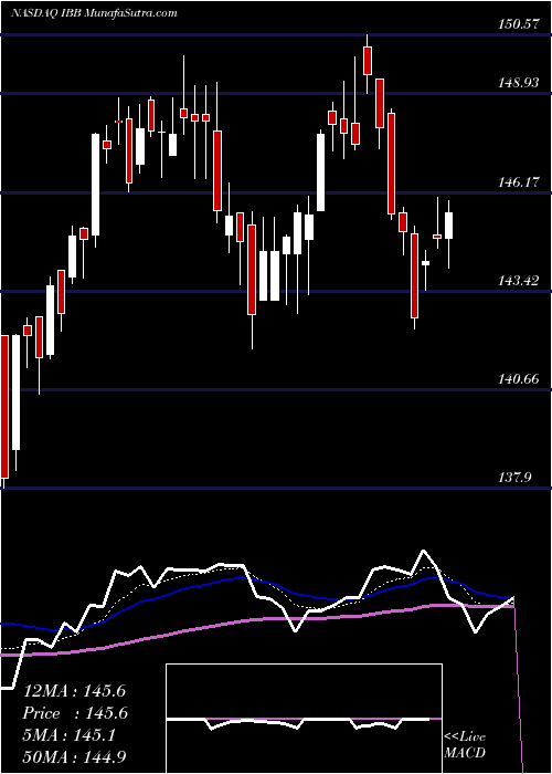  Daily chart IShares Nasdaq Biotechnology Index Fund