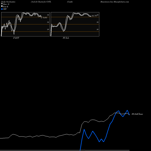 Stochastics Fast,Slow,Full charts Castle Biosciences Inc CSTL share NASDAQ Stock Exchange 
