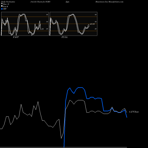Stochastics Fast,Slow,Full charts Igm Biosciences Inc IGMS share NASDAQ Stock Exchange 