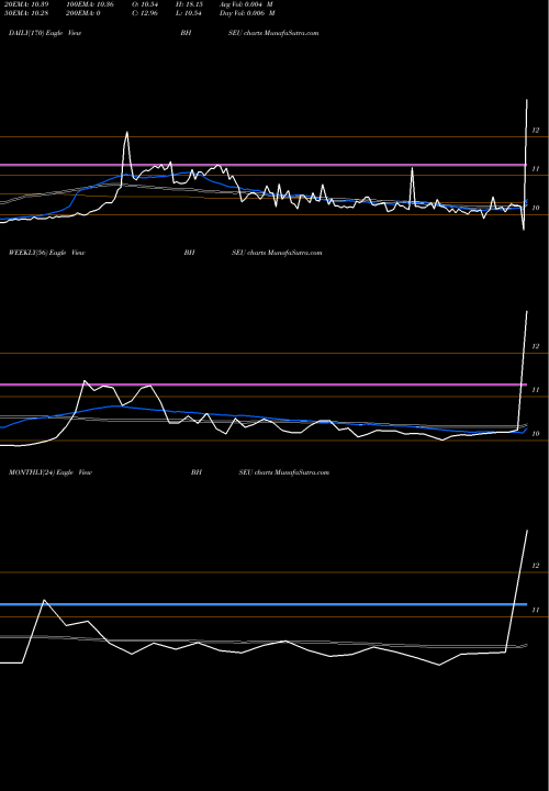 Trend of Bull Horn BHSEU TrendLines Bull Horn Holdings Corp BHSEU share NASDAQ Stock Exchange 