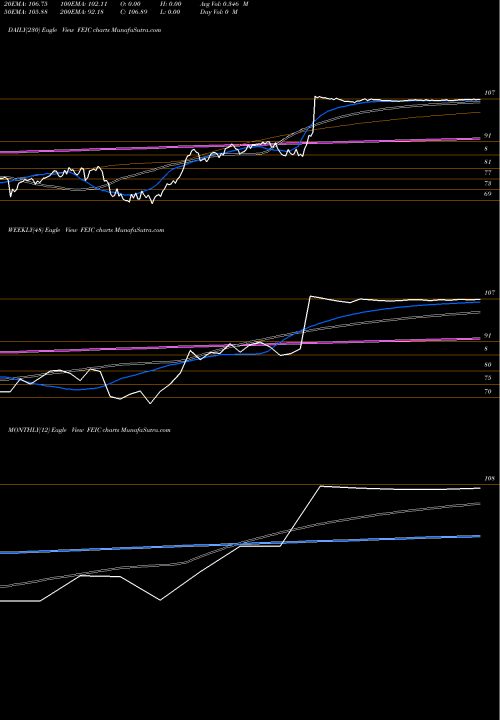 Trend of Fei Company FEIC TrendLines FEI Company FEIC share NASDAQ Stock Exchange 