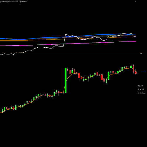 Weekly charts share ESXB Community Bankers Trust Corporation. NASDAQ Stock exchange 