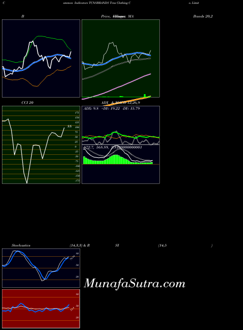 Tcns Clothing indicators chart 