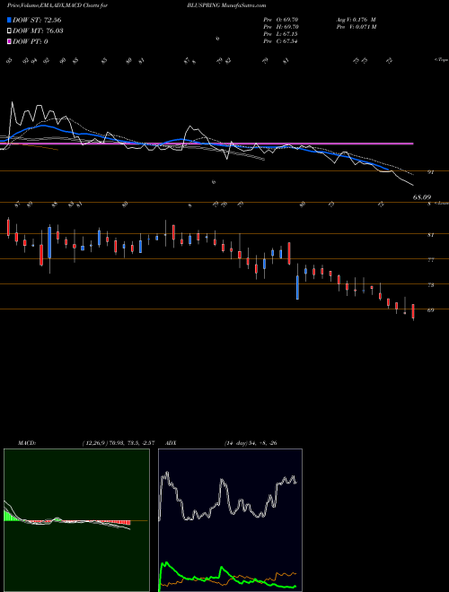 Munafa Bluspring Enterprises Ltd (BLUSPRING) stock tips, volume analysis, indicator analysis [intraday, positional] for today and tomorrow
