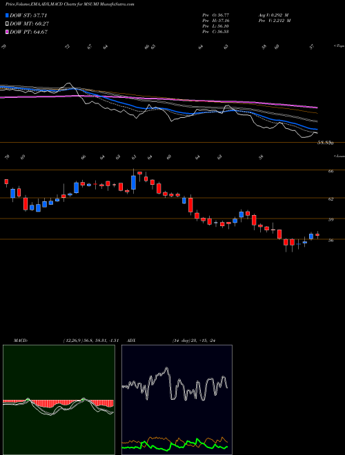 MACD charts various settings share MSUMI Motherson Sumi Wrng Ind L NSE Stock exchange 