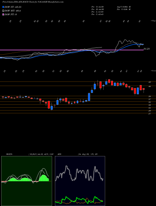 MACD charts various settings share NAGAAGRI Nagarjuna Agrichem Ltd NSE Stock exchange 