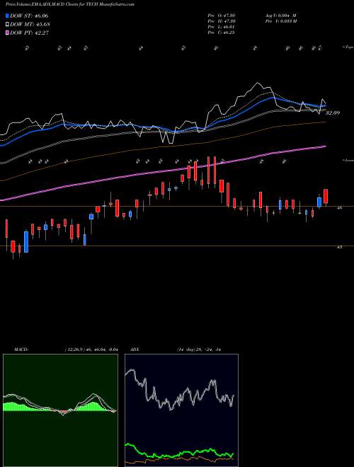 MACD charts various settings share TECH Birlaslamc - Tech NSE Stock exchange 