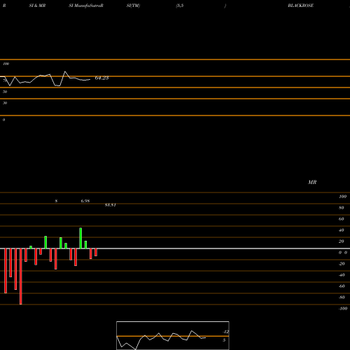 RSI & MRSI charts Black Rose Inds. Ltd. BLACKROSE share NSE Stock Exchange 