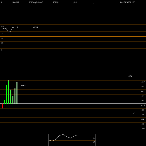 RSI & MRSI charts Blue Water Logistics Ltd BLUEWATER_ST share NSE Stock Exchange 