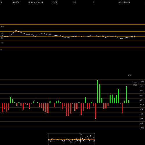 RSI & MRSI charts Bluspring Enterprises Ltd BLUSPRING share NSE Stock Exchange 
