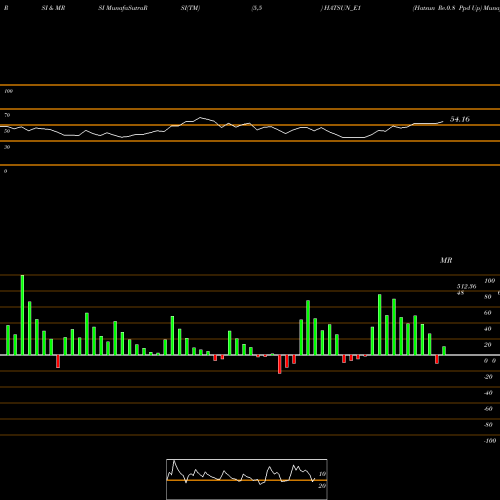 RSI & MRSI charts Hatsun Re.0.8 Ppd Up HATSUN_E1 share NSE Stock Exchange 