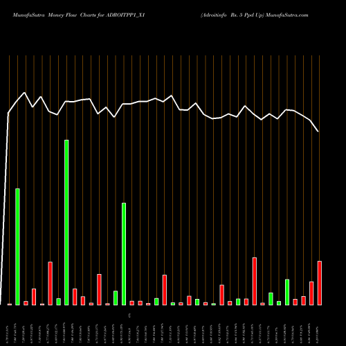 Money Flow charts share ADROITPP1_X1 Adroitinfo Rs. 5 Ppd Up NSE Stock exchange 