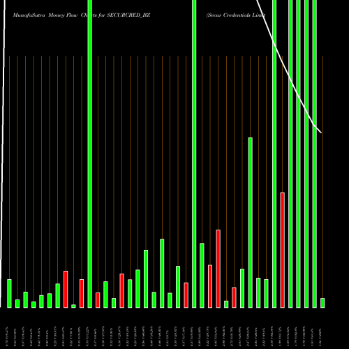 Money Flow charts share SECURCRED_BZ Secur Credentials Limited NSE Stock exchange 