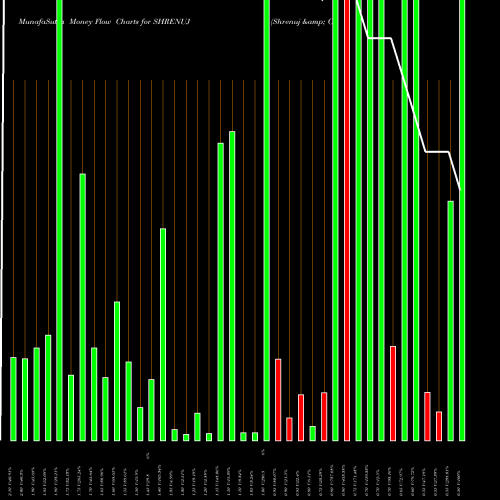Money Flow charts share SHRENUJ Shrenuj & Company Limited NSE Stock exchange 
