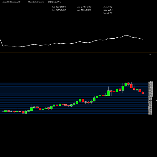 Monthly charts share BAJAJHLDNG Bajaj Holdings & Investment Limited NSE Stock exchange 