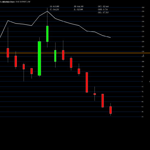 Monthly charts share ESPRIT_SM Esprit Stones Limited NSE Stock exchange 