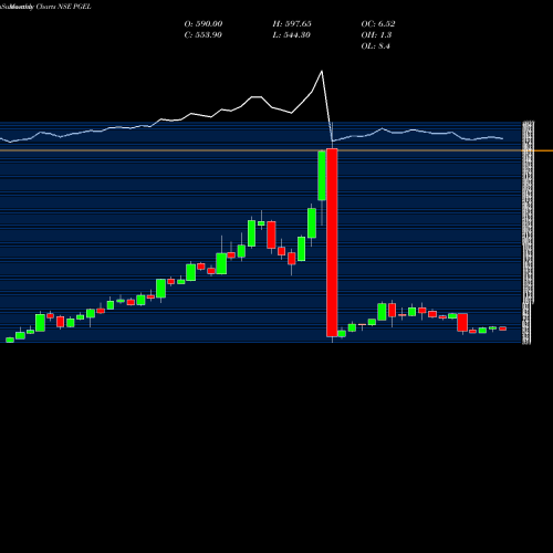 Monthly charts share PGEL PG Electroplast Limited NSE Stock exchange 