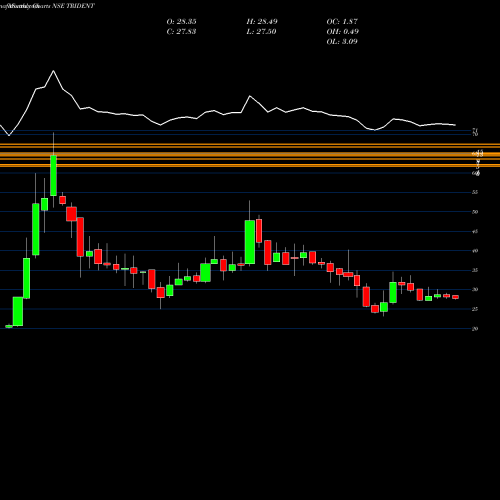 Monthly charts share TRIDENT Trident Limited NSE Stock exchange 