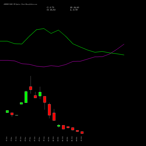 AMBER 5600 PE (PUT) 24 February 2026 options price chart analysis Amber Enterprises (i) Ltd 