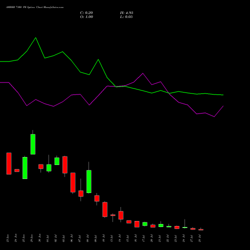 AMBER 7100 PE (PUT) 28 July 2026 options price chart analysis Amber Enterprises (i) Ltd 