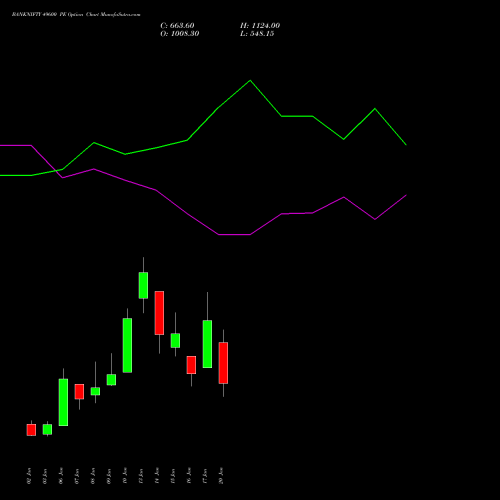 BANKNIFTY 49600 PE PUT indicators chart analysis Nifty Bank options price chart strike 49600 PUT