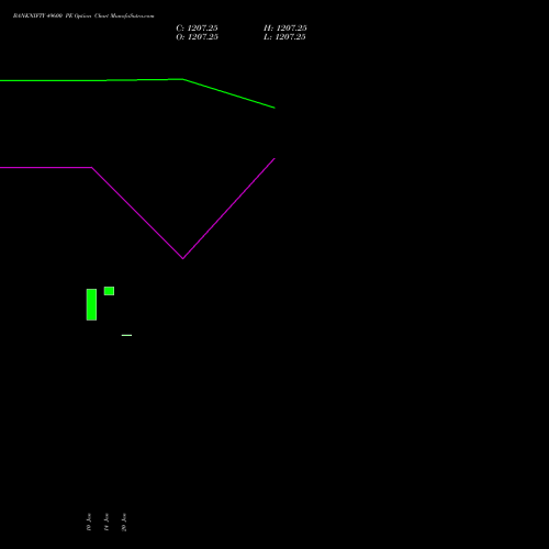 BANKNIFTY 49600 PE PUT indicators chart analysis Nifty Bank options price chart strike 49600 PUT