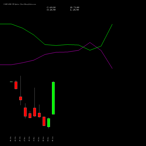 CAMS 4500 PE PUT indicators chart analysis Computer Age Mngt Ser Ltd options price chart strike 4500 PUT