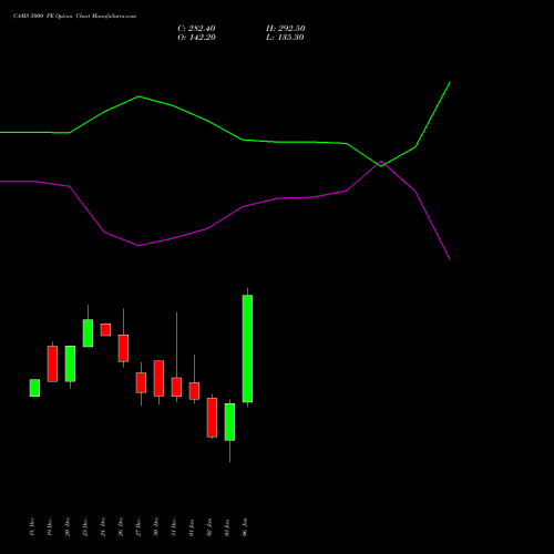 CAMS 5000 PE PUT indicators chart analysis Computer Age Mngt Ser Ltd options price chart strike 5000 PUT