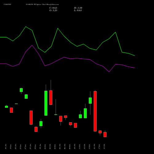 COALINDIA 402.50 PE (PUT) 24 February 2026 options price chart analysis Coal India Limited 