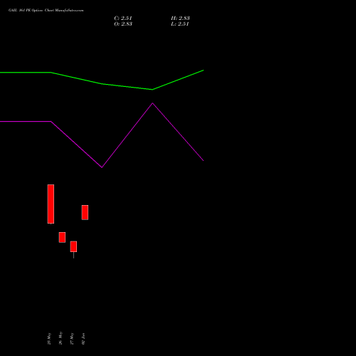 GAIL 161 PE (PUT) 30 June 2026 options price chart analysis GAIL (India) Limited 
