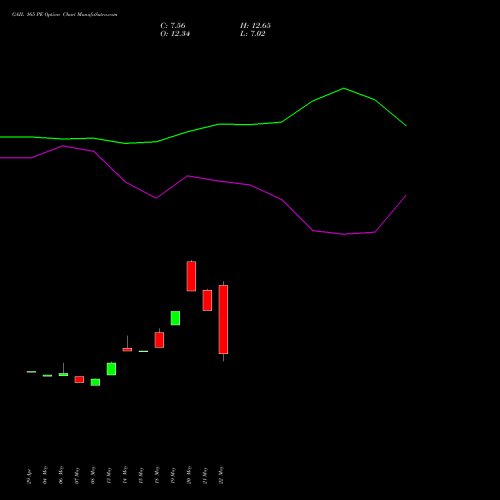 GAIL 165 PE (PUT) 30 June 2026 options price chart analysis GAIL (India) Limited 