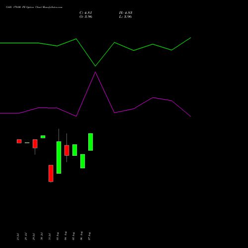GAIL 170.00 PE (PUT) 29 September 2026 options price chart analysis GAIL (India) Limited 