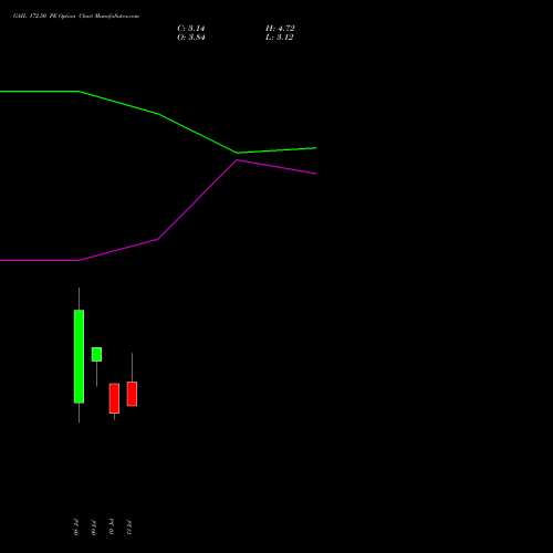 GAIL 172.50 PE (PUT) 28 July 2026 options price chart analysis GAIL (India) Limited 