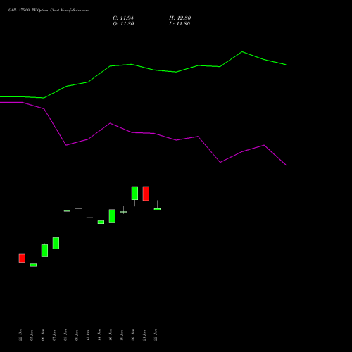 GAIL 175.00 PE (PUT) 24 February 2026 options price chart analysis GAIL (India) Limited 