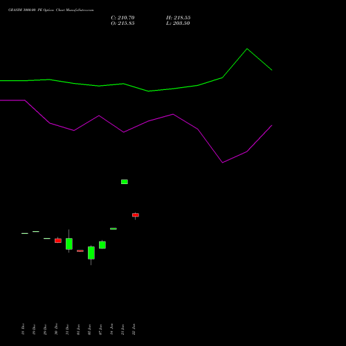 GRASIM 3000.00 PE (PUT) 27 January 2026 options price chart analysis Grasim Industries Limited 