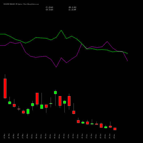 GRASIM 3060.00 PE (PUT) 30 June 2026 options price chart analysis Grasim Industries Limited 