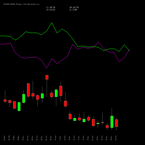 GRASIM 3100.00 PE (PUT) 30 June 2026 options price chart analysis Grasim Industries Limited 